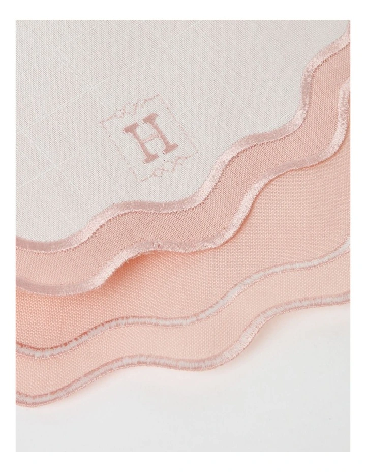 Cheap ๐ Heritage Florence Scalloped Edge Set Of 4 In Pink And White ๐งจ 4 Cheap ๐ Heritage Florence Scalloped Edge Set Of 4 In Pink And White ๐งจ - Image 2