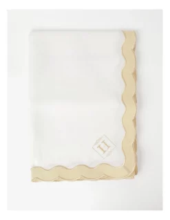Best deal π Heritage Florence Scalloped Edge Tablecloth With Gold Rim π