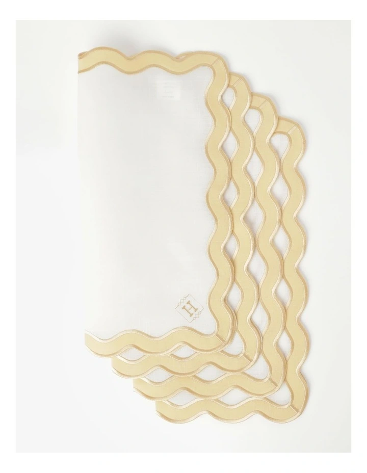 Best deal π Heritage Florence Scalloped Edge Napkins Set Of 4 With Gold Rim π 3 Best deal π Heritage Florence Scalloped Edge Napkins Set Of 4 With Gold Rim π