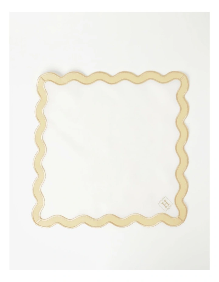 Best deal π Heritage Florence Scalloped Edge Napkins Set Of 4 With Gold Rim π 4 Best deal π Heritage Florence Scalloped Edge Napkins Set Of 4 With Gold Rim π - Image 2
