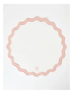 New ✨ Heritage Florence Scalloped Edge Pink And White Napkins Set Of 4 In Pink/White ✔️