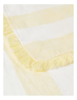 Flash Sale ✨ Australian House & Garden Fringed Linen Napkin Set Of 4 Wide Stripe In Yellow 🔔 -The Christmas Shop Sales unnamed file 2295