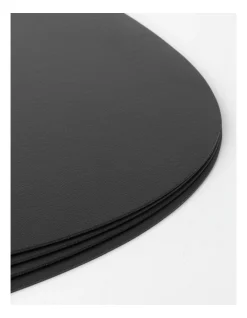 Flash Sale ❤️ Vue Leather-look Placemat Set Of 4 Black 💯 -The Christmas Shop Sales unnamed file 2299