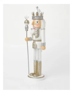 Coupon 😍 Myer Giftorium Luxe Wooden Small Nutcracker With Jewelled Staff DecorationWhite: 38 Cm 🔥 -The Christmas Shop Sales unnamed file 231