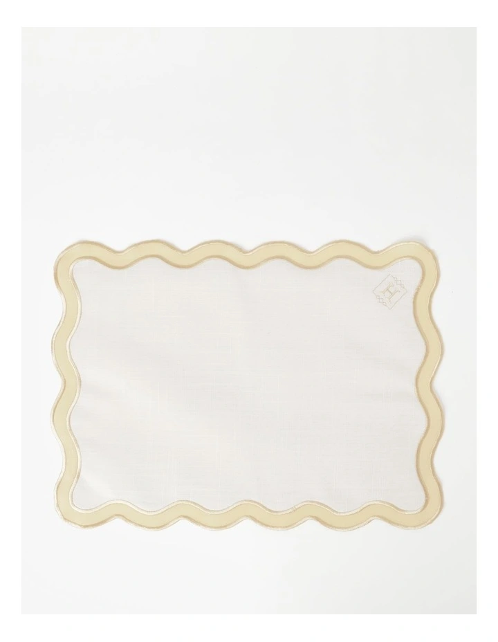 Outlet π Heritage Florence Scalloped Edge Placemat Set Of 4 With Gold Rim π₯ 4 Outlet π Heritage Florence Scalloped Edge Placemat Set Of 4 With Gold Rim π₯ - Image 2