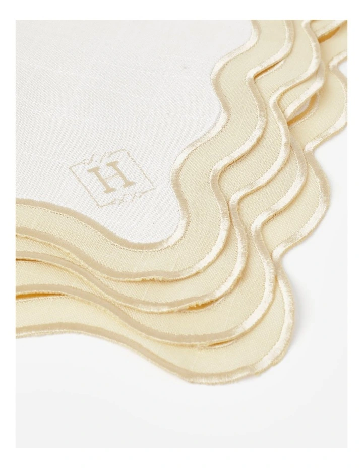Outlet π Heritage Florence Scalloped Edge Placemat Set Of 4 With Gold Rim π₯ 5 Outlet π Heritage Florence Scalloped Edge Placemat Set Of 4 With Gold Rim π₯ - Image 3
