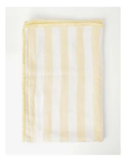 Best deal β¨ Australian House & Garden Fringed Linen Tablecloth Wide Stripe In Yellow π€©