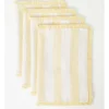 New 🤩 Australian House & Garden Fringed Linen Placemat Set Of 4 Wide Stripe In Yellow ✔️ -The Christmas Shop Sales unnamed file 2330