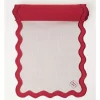 Hot Sale 🤩 Heritage Florence Scalloped Edge Table Runner In Red And White 👍 -The Christmas Shop Sales unnamed file 2333