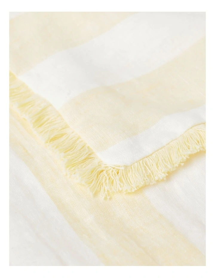 Cheapest π₯ Australian House & Garden Fringed Linen Table Runner Wide Stripe In Yellow π 5 Cheapest π₯ Australian House & Garden Fringed Linen Table Runner Wide Stripe In Yellow π - Image 3