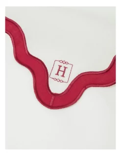 Buy 🔥 Heritage Florence Scalloped Edge Napkins Set Of 4 In Red And White 🧨 -The Christmas Shop Sales unnamed file 2349