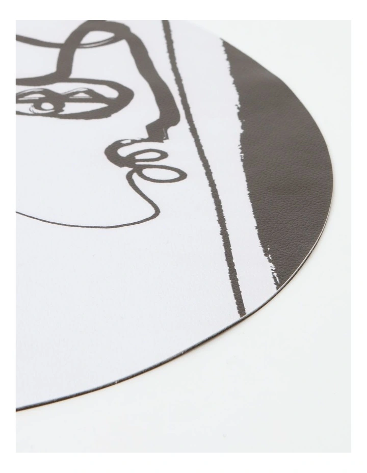 Cheapest β¨ Vue Leather Look Placemat Faces In Black And White Round π 4 Cheapest β¨ Vue Leather Look Placemat Faces In Black And White Round π - Image 2