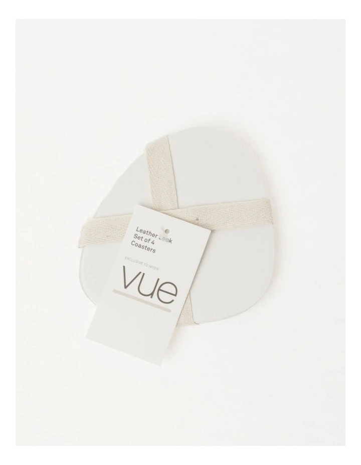 Hot Sale π Vue Leather Look Coaster White 𧨠5 Hot Sale π Vue Leather Look Coaster White 𧨠- Image 3