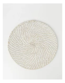 Deals 😍 Australian House & Garden Flat Rattan Placemat Cream 🧨