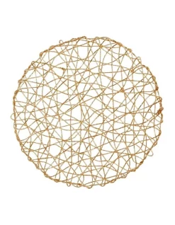 Budget 💯 Maxwell & Williams Glitz Lace Round Placemat 33cm In Gold ⌛