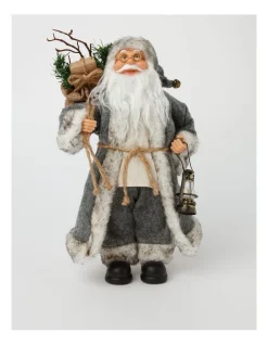 Best deal β Australian House & Garden Eucalyptus Aspen Santa With Grey Fur π§₯ Coat & Sack 30cm In Grey π