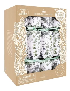 Hot Sale 🔔 Celebration Crackers Eucalyptus Foliage FSC Bonbon Crackers 30 Cm In Green/White 🛒