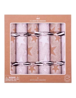 Promo 🤩 Celebration Crackers White Stars FSC 6 Pack 30 Cm In White ✔️