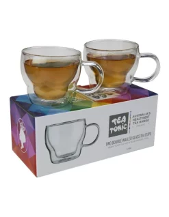 Brand new 🌟 Tea Tonic Double Walled Glass Teacups 2-Set ✨