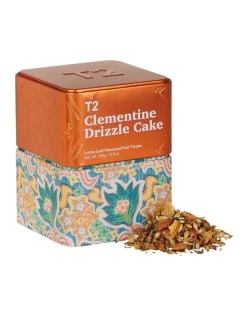 Flash Sale ⭐ T2 Clementine Drizzle Cake Feature Tin Xmas 2022 100G 🤩