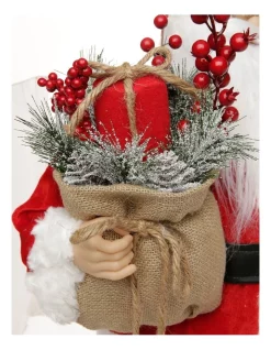 Cheapest 🌟 Myer Giftorium Heirloom Balthazar Fabric Santa With Foliage Sack 🔔 -The Christmas Shop Sales unnamed file 254