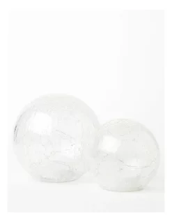 Best deal 🥰 Australian House & Garden Eucalyptus Glass Large Crackle Ball LED Decoration 🤩 -The Christmas Shop Sales unnamed file 258