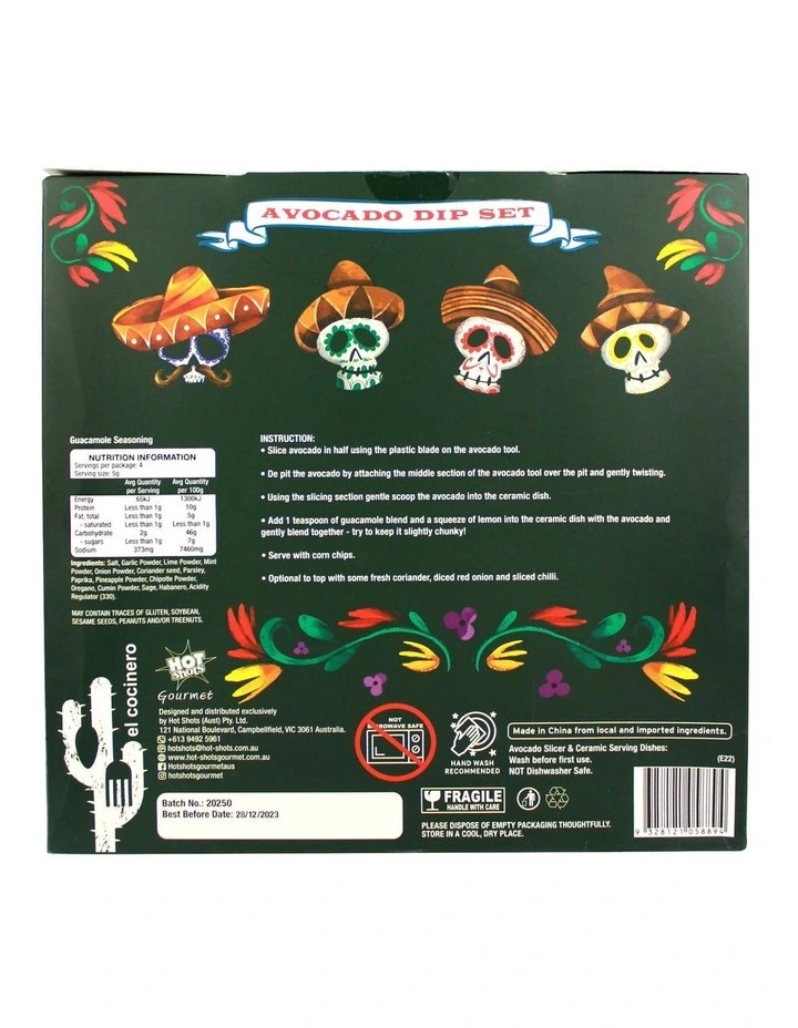 Best Pirce β El Cocinero Fiesta Set Smashed Avocado Bowl And Spice Blend 145g 𧨠4 Best Pirce β El Cocinero Fiesta Set Smashed Avocado Bowl And Spice Blend 145g 𧨠- Image 2