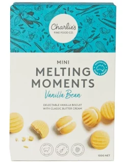 Best deal 🎁 Charlies Cookies Mini Melting Moments Vanilla Bean 100g ⌛
