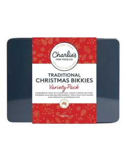 Outlet 🔥 Charlies Cookies Traditional ❄ Christmas Bikkies Variety Pack Tin 195g 🥰