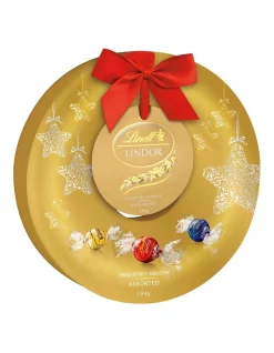 Budget 👍 Lindt Lindor Small Wreath Tin 184g 🤩