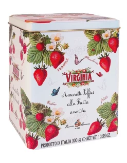 Best Pirce 😉 Amaretti Virginia Virginia Assorted Fruit Soft Amaretti Tin 300g ❤️