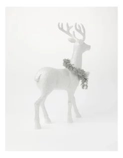 Discount ⌛ Australian House & Garden Eucalyptus Glittered Standing Reindeer W/ Wreath Decoration In White ⌛ -The Christmas Shop Sales unnamed file 278