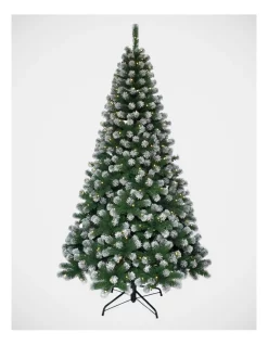 Cheap 👏 Myer Giftorium Colorado 210 Cm Flocked Tip 250L Pre-lit 🎄 Christmas Tree 955 Tips ✨