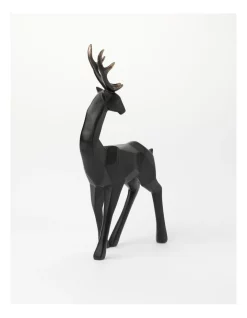 Best Sale 💯 Myer Giftorium Modern Holiday Polyresin Geometric Reindeer Decoration In Black 🌟 -The Christmas Shop Sales unnamed file 286