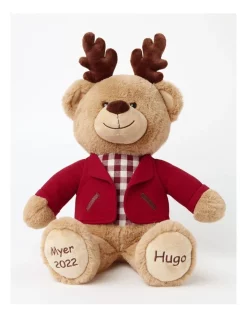 Budget ๐ Myer Giftorium Hugo 2022 ๐ Christmas Charity Bear 40 Cm In Red/Natural ๐ฅฐ