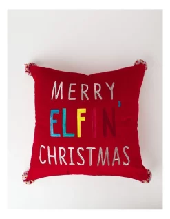 Top 10 😀 Myer Giftorium Merry & Bright Elfin' 🎅 Christmas 50x50cm Cushion In Red 😉