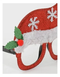 Brand new 💯 Myer Giftorium Merry & Bright Plastic Santa Hat Novelty GlassesRed: 13 Cm ⭐ -The Christmas Shop Sales unnamed file 3029