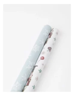 Best Pirce 🤩 Myer Giftorium Luxe Snowflake/Nutcracker Wrap 3m 2 Pack In Multi ✨