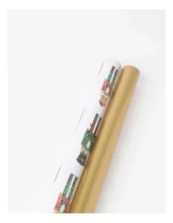 Budget 🎁 Myer Giftorium Heirloom Nutcracker Wrap 3m 2 Pack 🛒