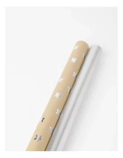 Flash Sale 😉 Australian House & Garden Eucalyptus Foiled Stars Wrap 3m 2 Pack In Brown/Silver 😍