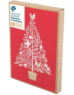 Cheapest ✨ Simson 🔔 Christmas, Charity, Dementia Australia Research Foundation, Peace, Joy, Hope 🔔 Christmas Tree, Boxed Cards ⌛