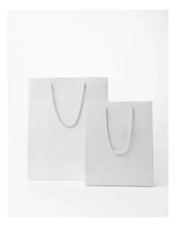 Best Pirce 😍 Myer Giftorium Large Glitter Gift Bag In Silver 😉 -The Christmas Shop Sales unnamed file 3273