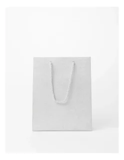 Best Sale ❤️ Myer Giftorium Medium Glitter Gift Bag In Silver ✔️