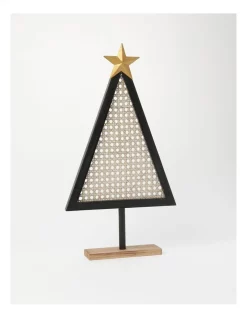 Best deal 🎁 Myer Giftorium Modern Holiday Wooden & Rattan Table Tree Decoration In Natural/Black 🧨 -The Christmas Shop Sales unnamed file 355