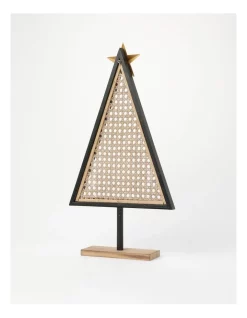 Best deal 🎁 Myer Giftorium Modern Holiday Wooden & Rattan Table Tree Decoration In Natural/Black 🧨 -The Christmas Shop Sales unnamed file 356