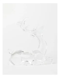 Best reviews of 😀 Myer Giftorium Luxe Acrylic Sitting ReindeerClear: 19 Cm 💯