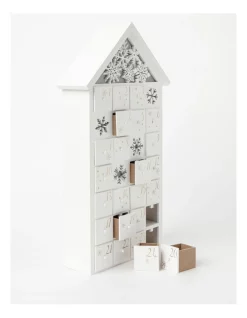 Cheapest 👏 Myer Giftorium Luxe Wooden Snowflake House LED Advent CalendarWhite: 45cm 🧨 -The Christmas Shop Sales unnamed file 386
