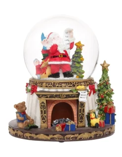 Promo π Myer Giftorium Heirloom 18cm Led Resin Santa Decorative Base Musical Globe π