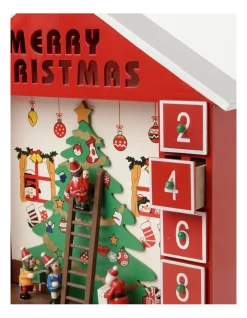 Coupon 💯 Myer Giftorium Merry & Bright Wooden Festive Tree Scene Calendar Red: 38cm 💯 -The Christmas Shop Sales unnamed file 405