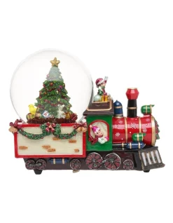 Promo π Myer Giftorium Heirloom 120mm Red Train Xmas Tree Inside Wind Up Music Globe π